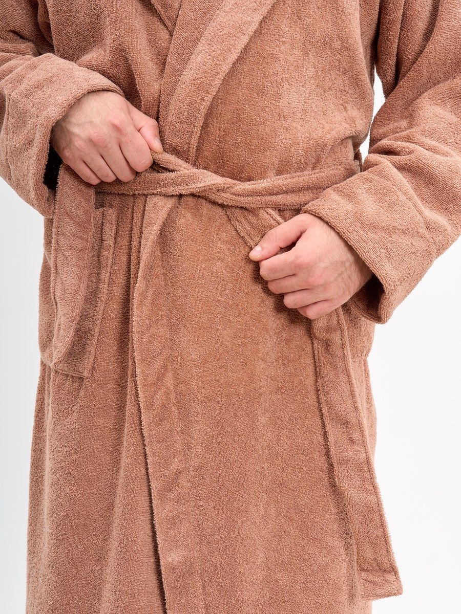снимок Халат махровый с капюшоном, мокко от магазина BIO-TEXTILES ОПТ